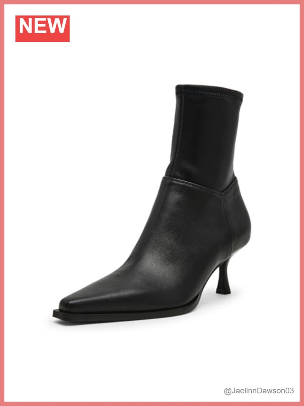 Women's Stasia Ankle Bootie PU Kitten Heel Zip Boots